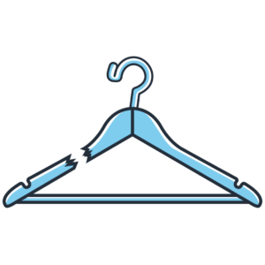 clothes hanger - wood (broken)